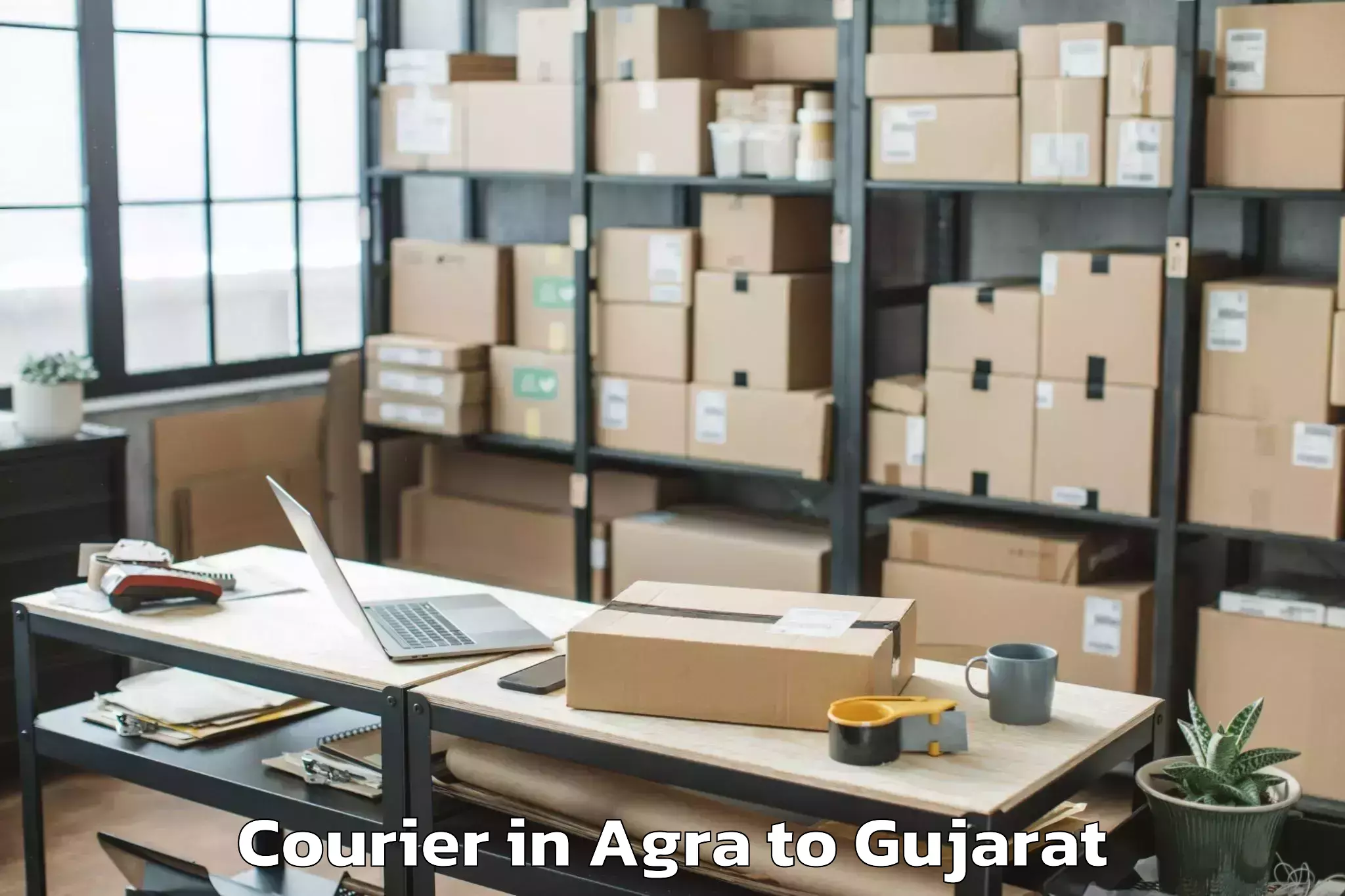 Reliable Agra to Santrampur Courier